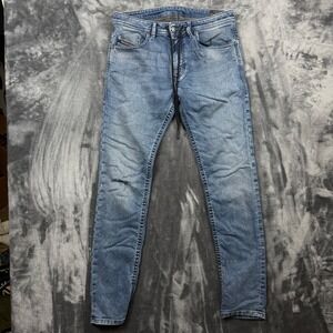 Diesel Thommer Jogg Jeans Mens W32 Blue Slim Stretch Drawstring Distressed